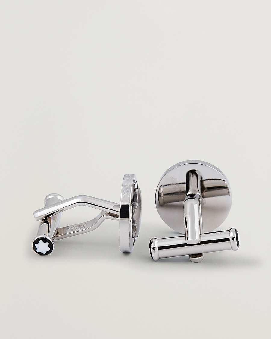 Uomini |  | Montblanc | Cufflinks Steel Snowcap Onyx