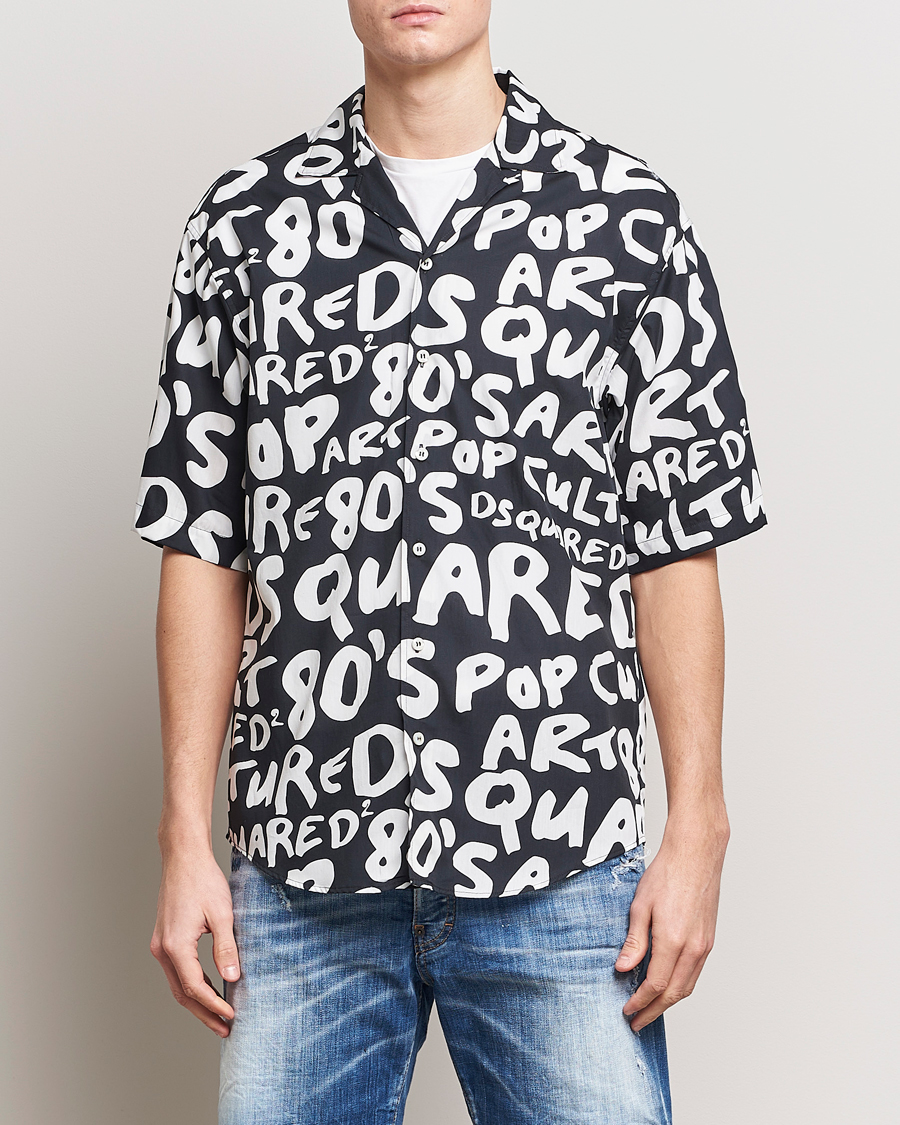 Uomini | Camicie a maniche corte | Dsquared2 | Pop 80's Bowling Shirt Black