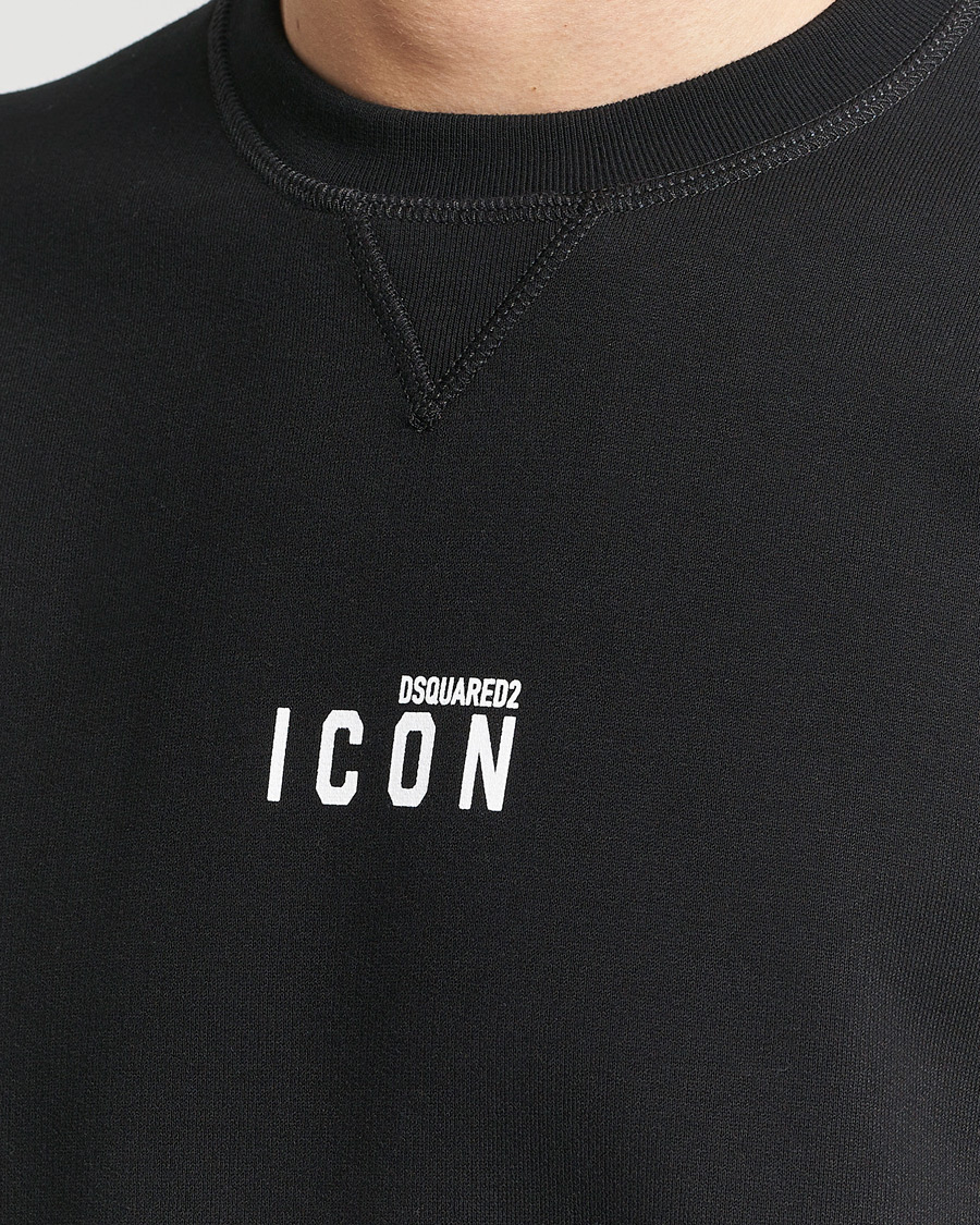 Uomini | Maglieria | Dsquared2 | Icon Small Logo Crew Neck Sweatshirt Black