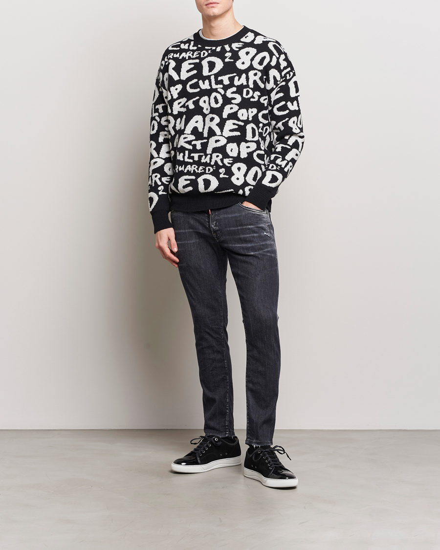 Uomini | Jeans | Dsquared2 | Skater Jeans Washed Black