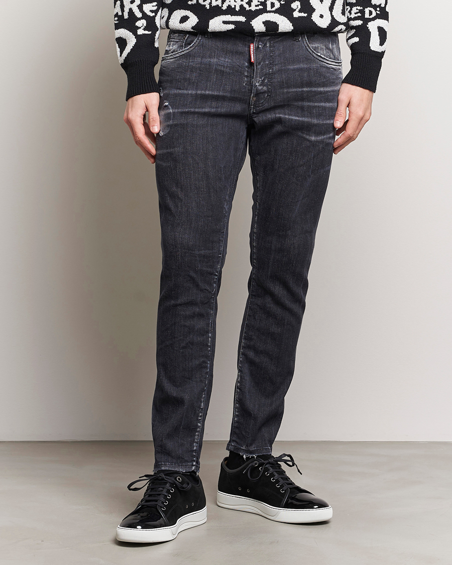 Uomini | Jeans | Dsquared2 | Skater Jeans Washed Black