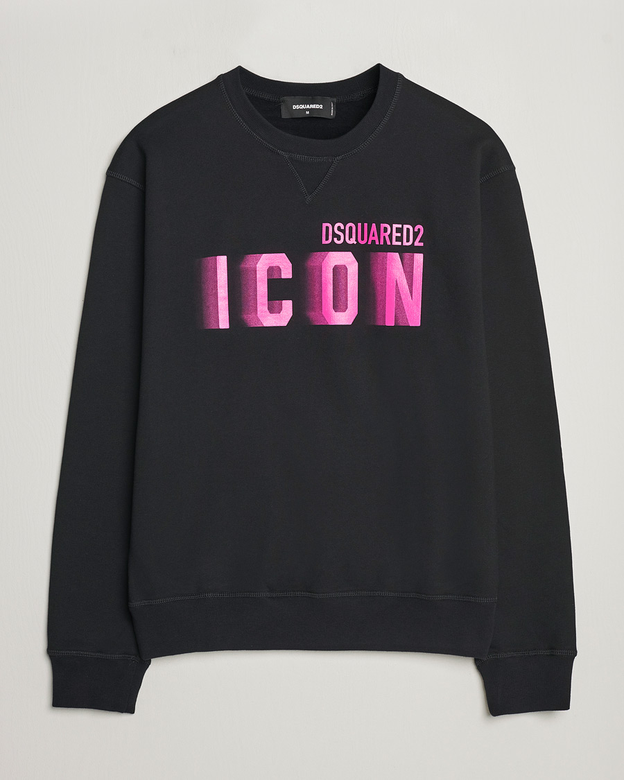 Uomini | Maglieria | Dsquared2 | Cool Fit Icon Blur Crew Neck Sweatshirt Black