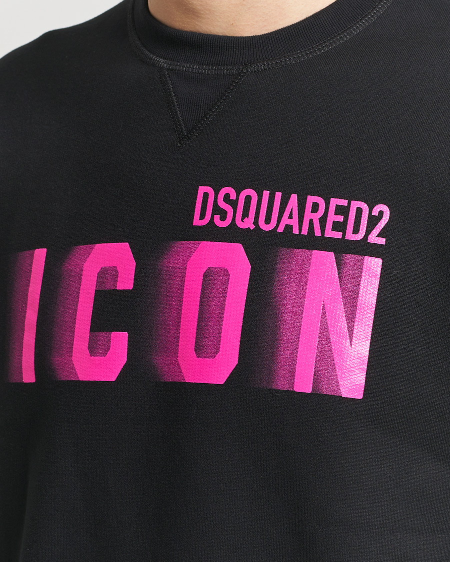 Uomini | Maglieria | Dsquared2 | Cool Fit Icon Blur Crew Neck Sweatshirt Black
