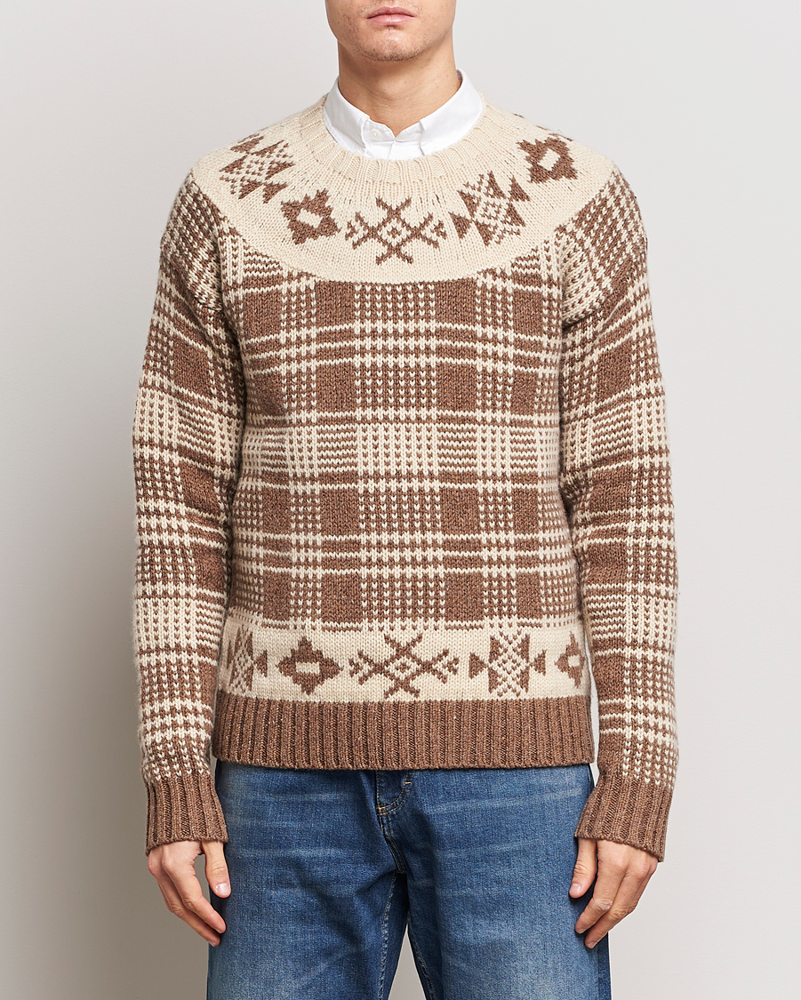 Uomini |  | Polo Ralph Lauren | Wool Knitted Crew Neck Sweater Medium Brown