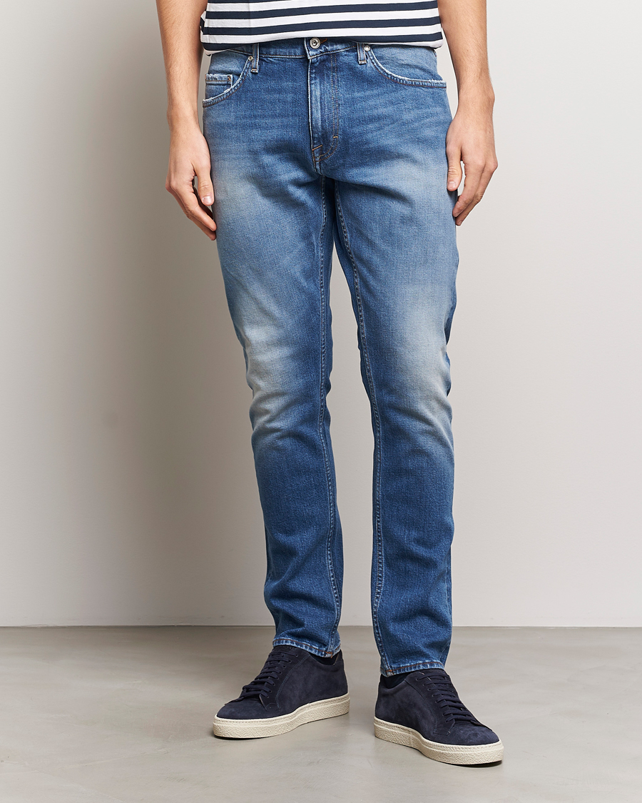 Uomini |  | Tiger of Sweden | Pistolero Stretch Cotton Jeans Light Blue