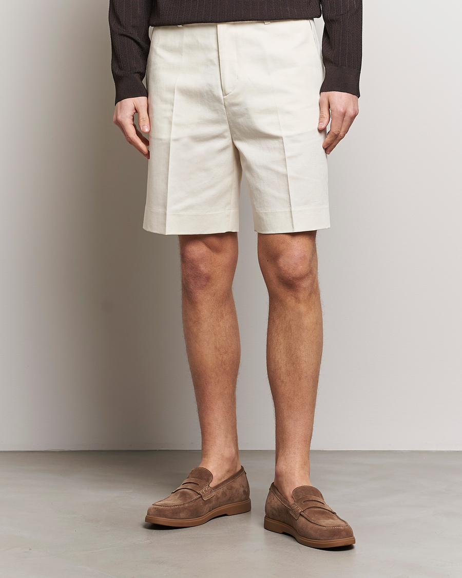 Uomini | Filippa K | Filippa K | Cotton/Linen Shorts Bone White