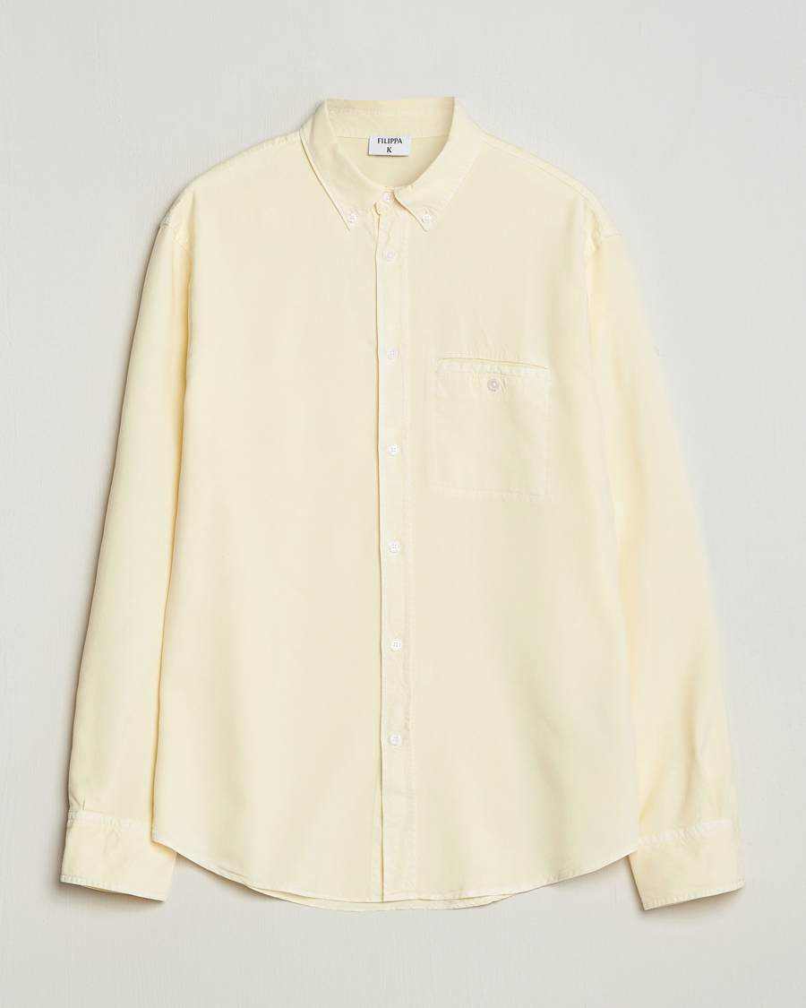 Uomini | Camicie | Filippa K | Zachary Lyocell Shirt Soft Yellow