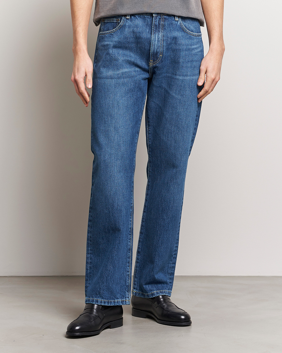 Uomini | Jeanerica | Jeanerica | SM010 Straight Jeans Tom Mid Blue Wash