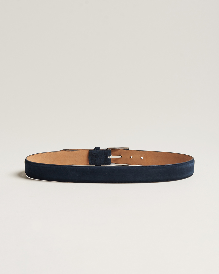 Uomini | Cinture in pelle | Loake 1880 | William Suede Belt Navy