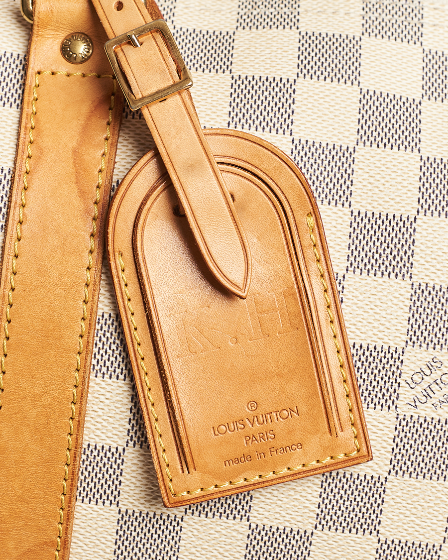 Uomini | Louis Vuitton Pre-Owned Keepall 50 Bag Damier Azur | Louis Vuitton Pre-Owned | Keepall 50 Bag Damier Azur