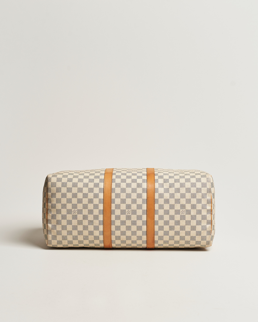 Uomini | Louis Vuitton Pre-Owned Keepall 50 Bag Damier Azur | Louis Vuitton Pre-Owned | Keepall 50 Bag Damier Azur