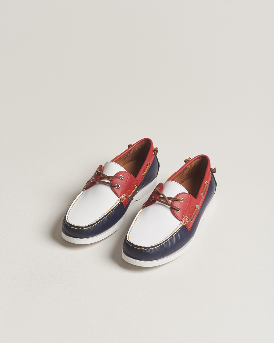 Uomini | Scarpe in saldo | Polo Ralph Lauren | Merton Leather Boat Shoe Red/White/Blue