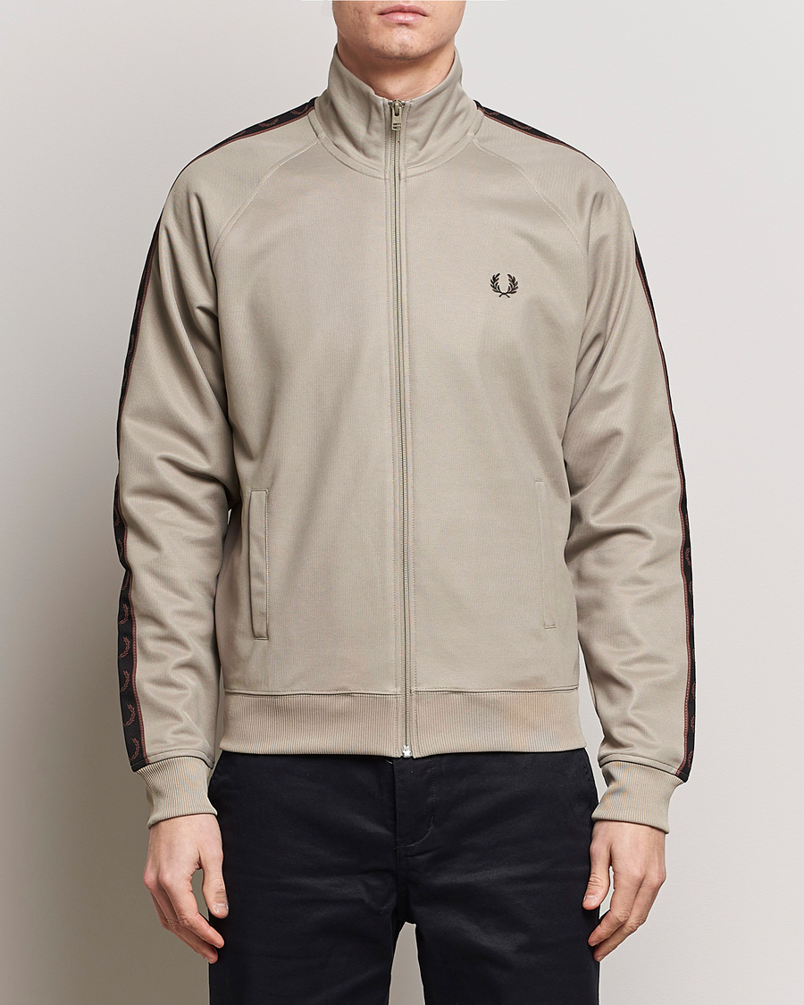 Uomini | Full-zip | Fred Perry | Taped Track Jacket Warm Grey