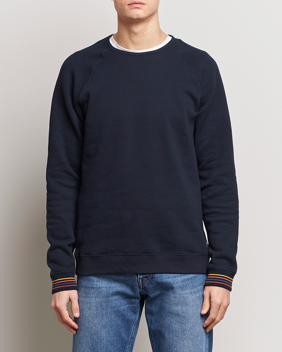 Uomini | Maglieria | Paul Smith | Artist Rib Crew Neck Sweatshirt Navy