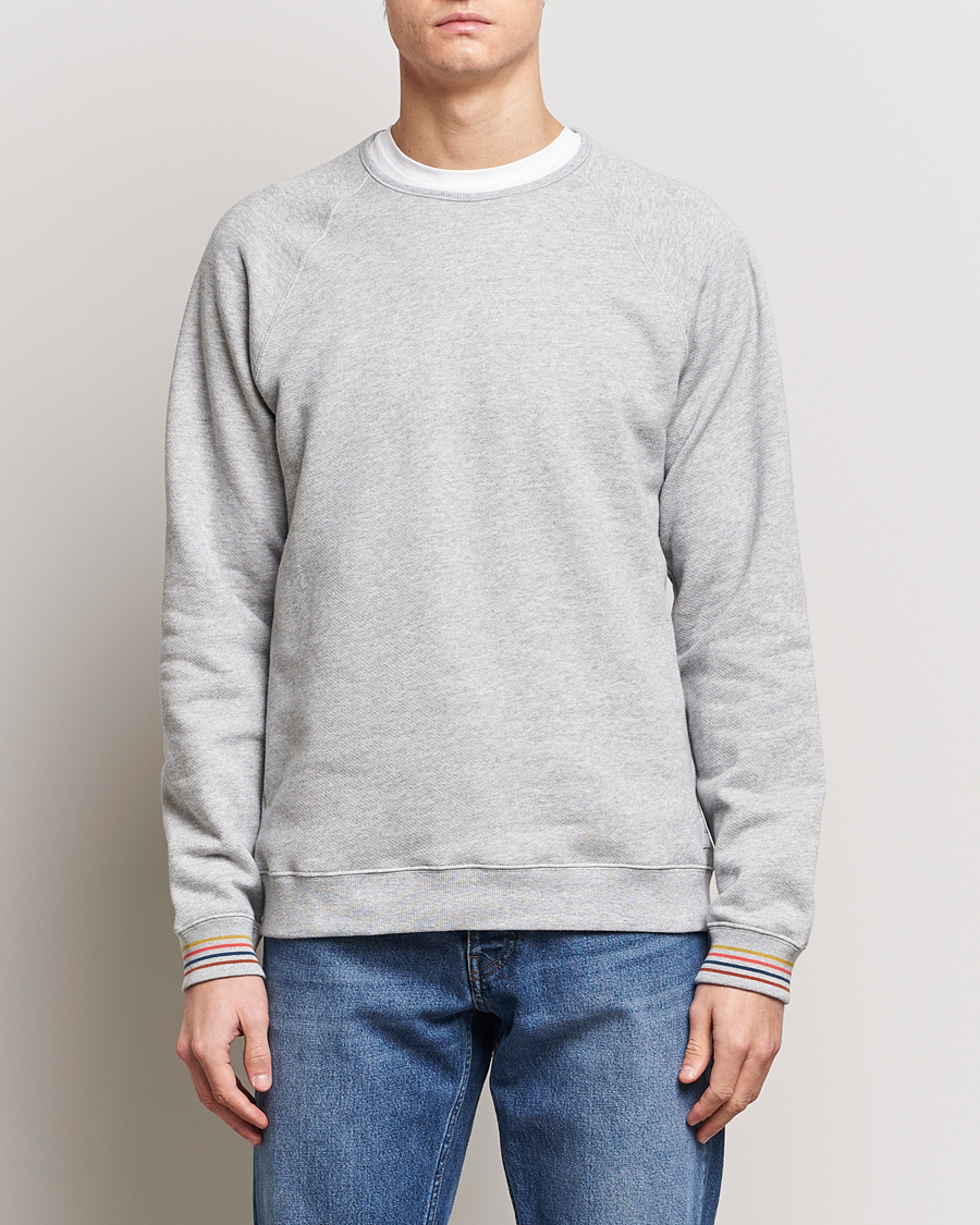 Uomini | Maglieria | Paul Smith | Artist Rib Crew Neck Sweatshirt Grey Melange