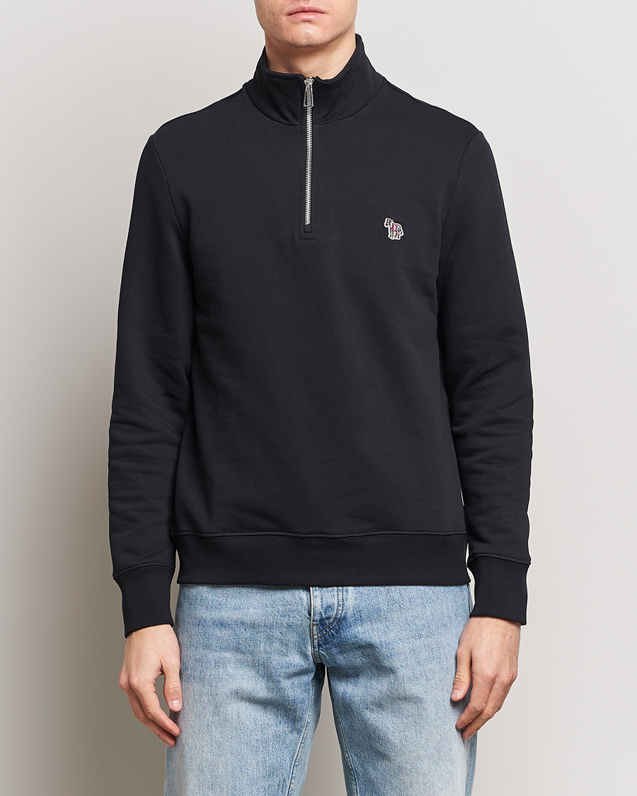 Uomini | Half-zip | PS Paul Smith | Zebra Organic Cotton Sweat Half Zip Black