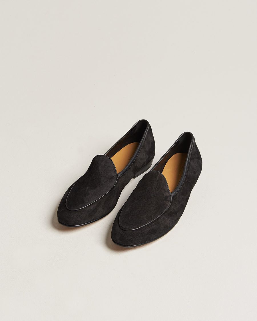 Uomini | Baudoin & Lange | Baudoin & Lange | Sagan Classic Loafers Black Suede