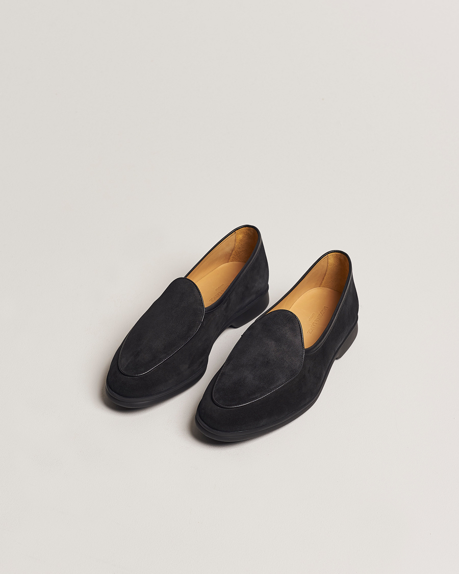 Uomini | Mocassini | Baudoin & Lange | Stride Loafers Black Suede