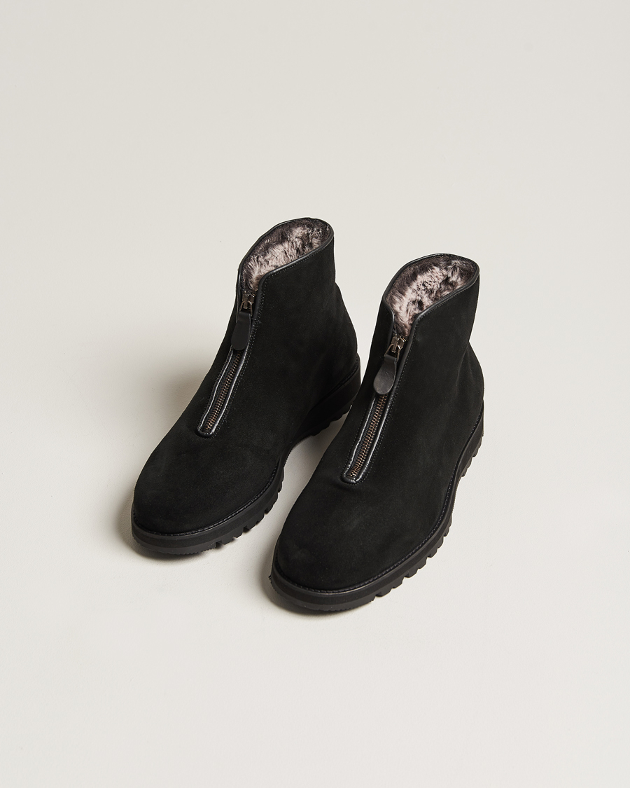 Uomini | Scarpe da curling | Myrqvist | Funäs Boot Black Suede