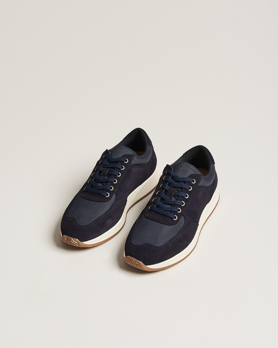 Uomini | Formal Wear | Myrqvist | Stensund Running Sneaker Navy Suede