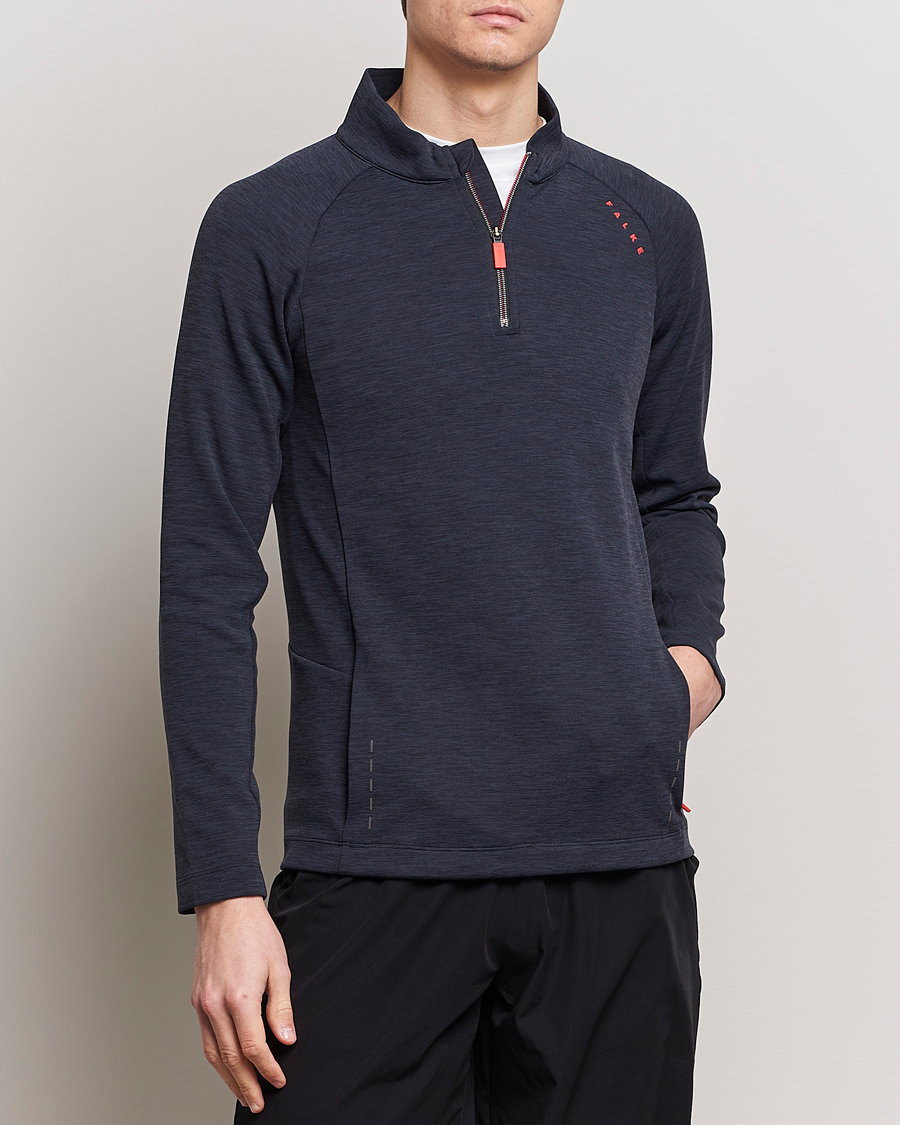 Uomini | Half-zip | Falke Sport | Falke Core Half Zip Warm Up Shirt Black