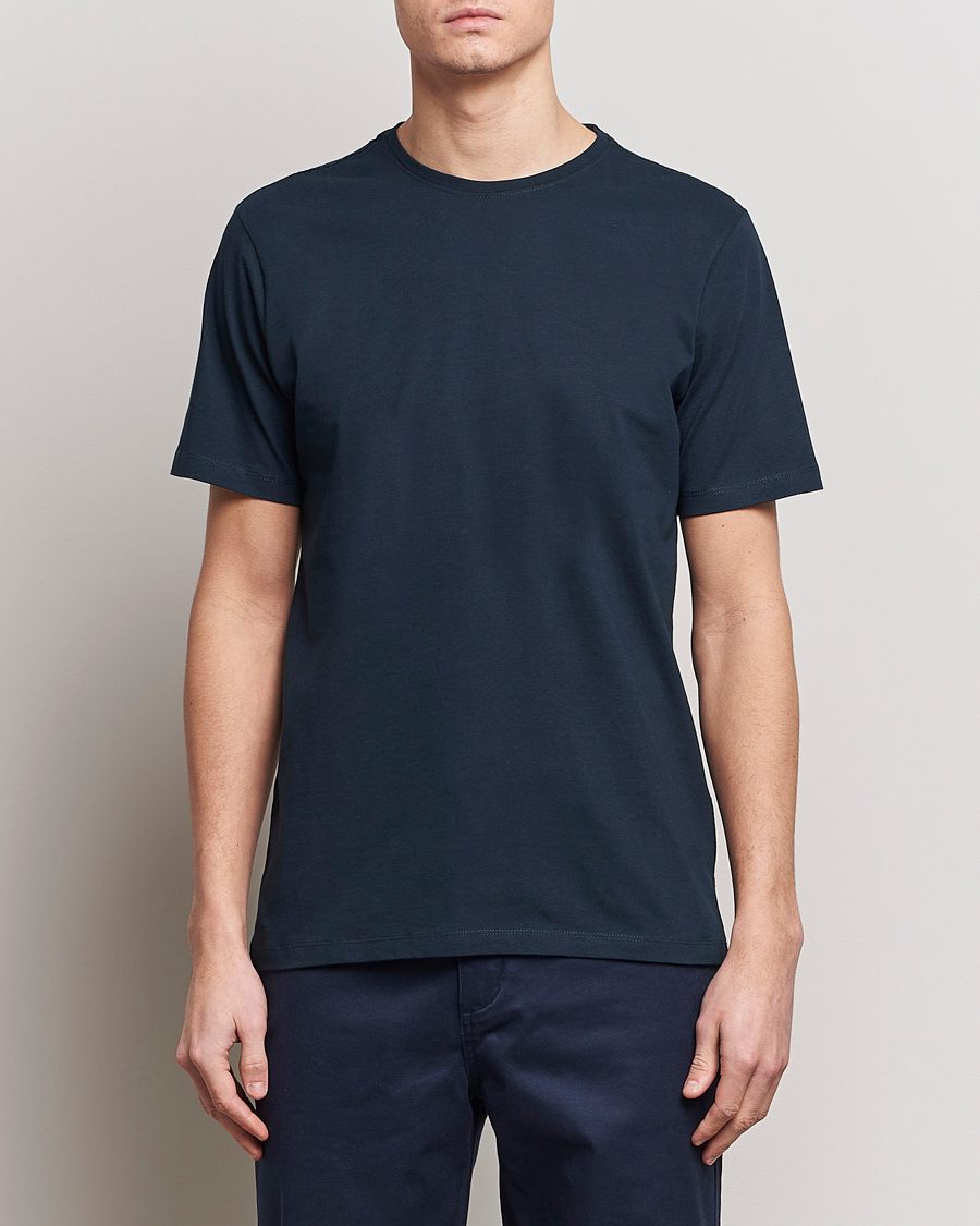 Uomini | KnowledgeCotton Apparel | KnowledgeCotton Apparel | Agnar Basic T-Shirt Total Eclipse