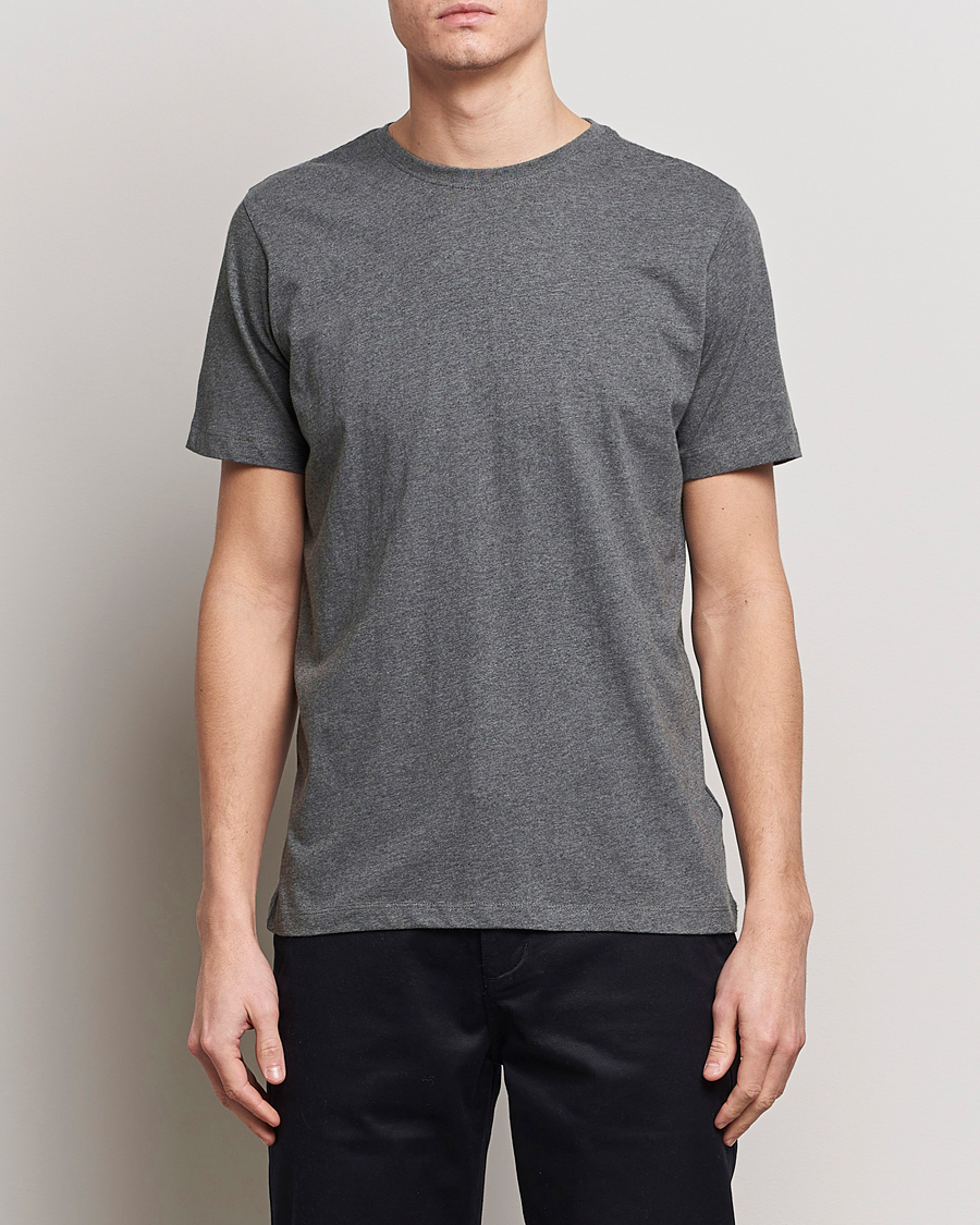 Uomini |  | KnowledgeCotton Apparel | Agnar Basic T-Shirt Dark Grey Melange