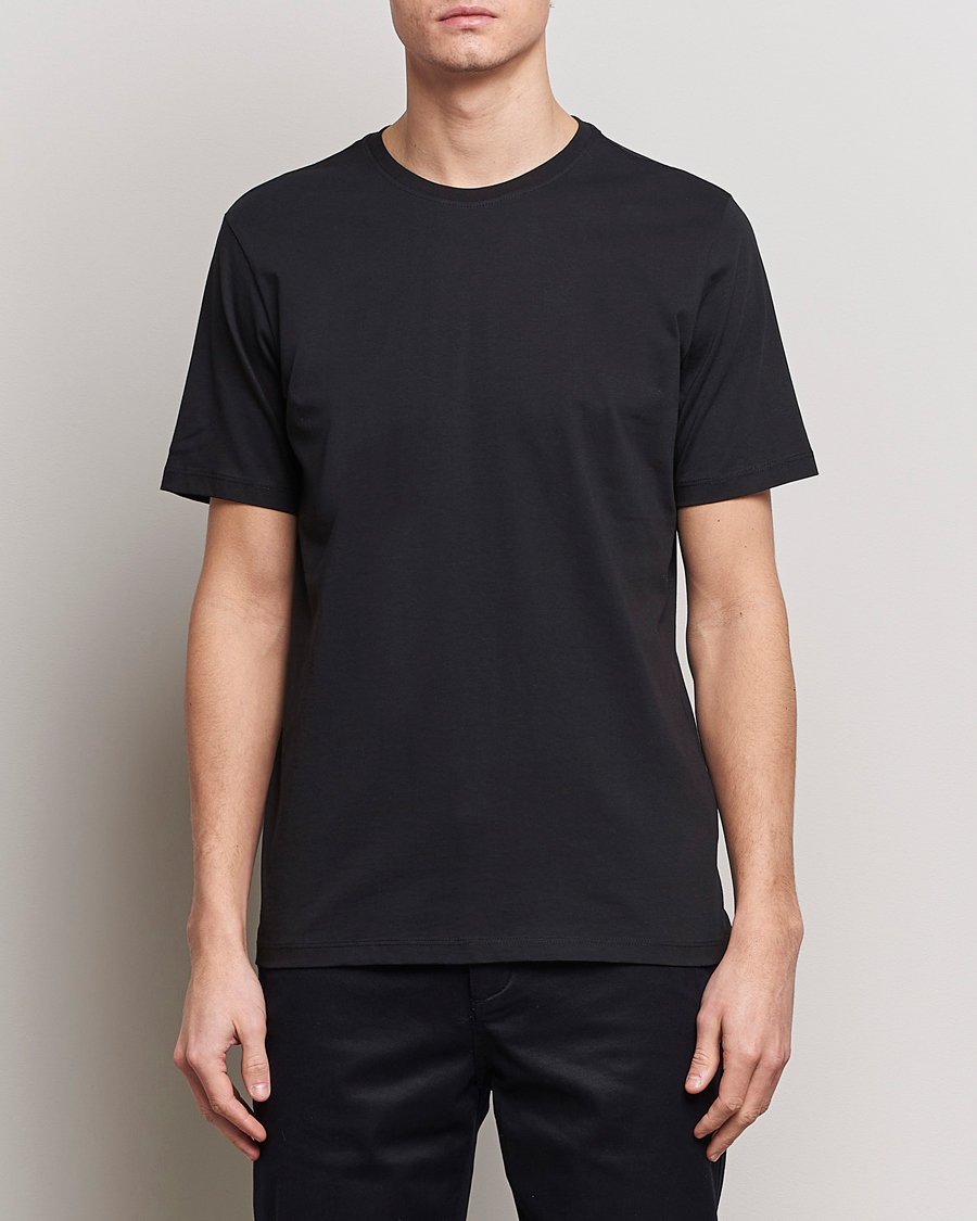 Uomini | Camicie a maniche corte | KnowledgeCotton Apparel | Agnar Basic T-Shirt Jet Black