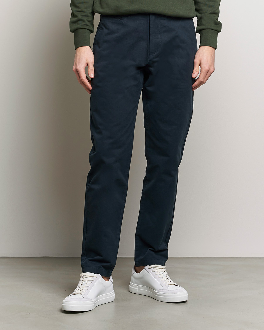 Uomini | Chinos | KnowledgeCotton Apparel | Chuck Regular Cotton Twill Chino Total Eclipse