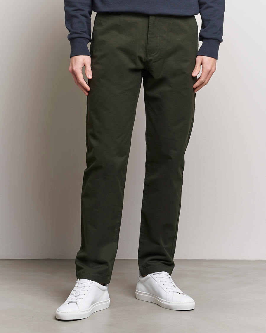 Uomini |  | KnowledgeCotton Apparel | Chuck Regular Cotton Twill Chino Forest Night