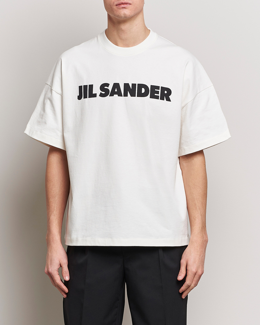 Uomini |  | Jil Sander | Round Collar Logo T-Shirt White