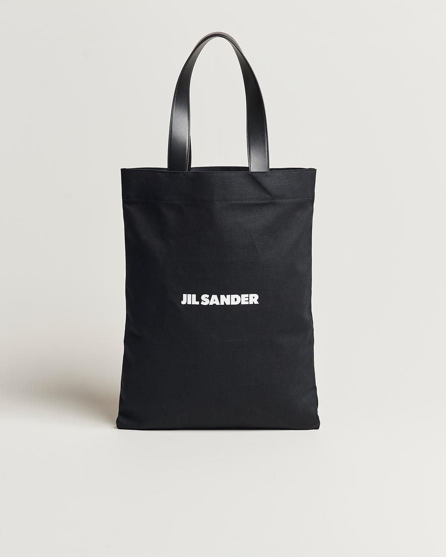 Uomini | Jil Sander Canvas Logo Totebag Black | Jil Sander | Canvas Logo Totebag Black