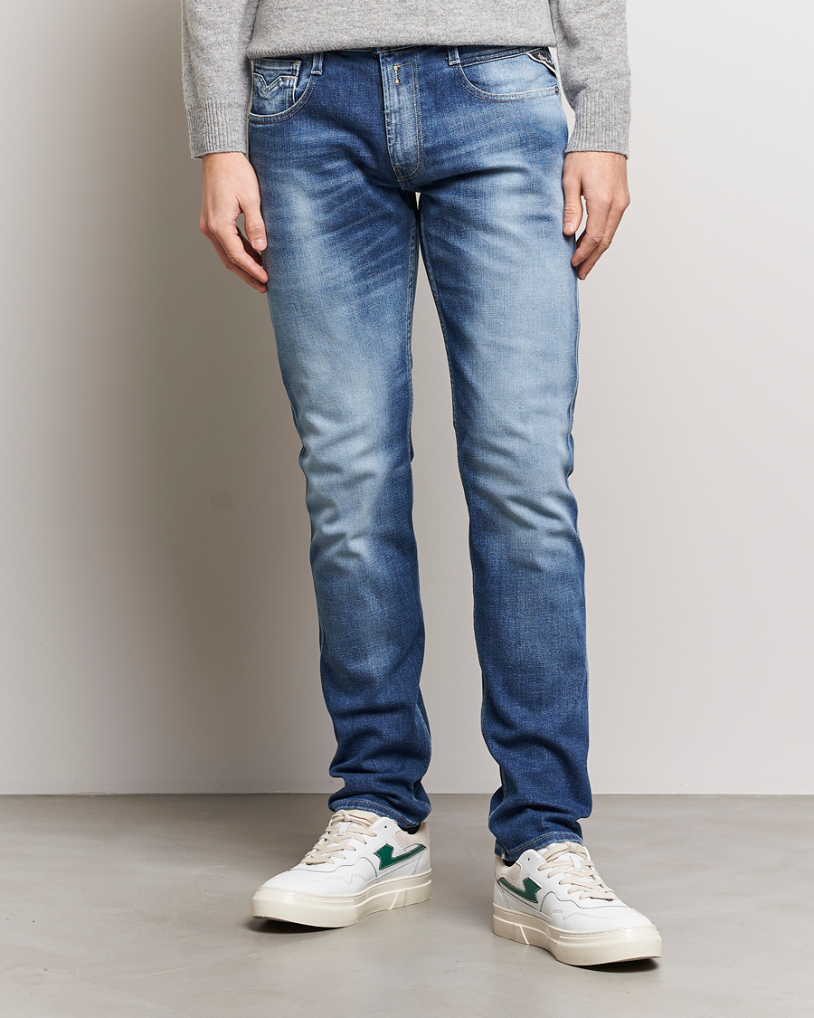 Uomini | Tapered fit | Replay | Anbass Stretch Jeans Medium Blue