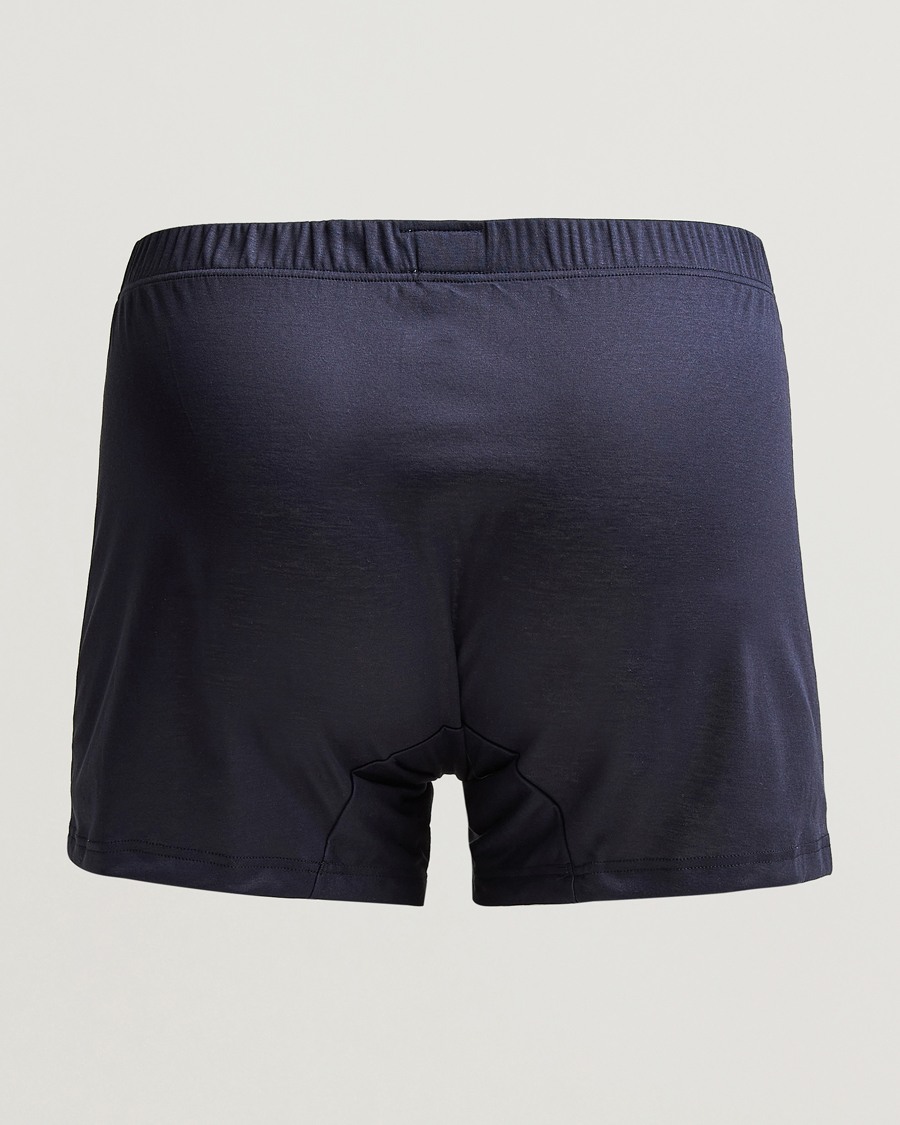 Uomini | Zimmerli of Switzerland | Zimmerli of Switzerland | Sea Island Cotton Boxer Shorts Navy