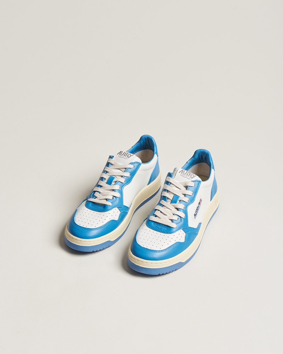 Uomini | Scarpe in saldo | Autry | Medalist Low Bicolor Leather Sneaker White/Blue