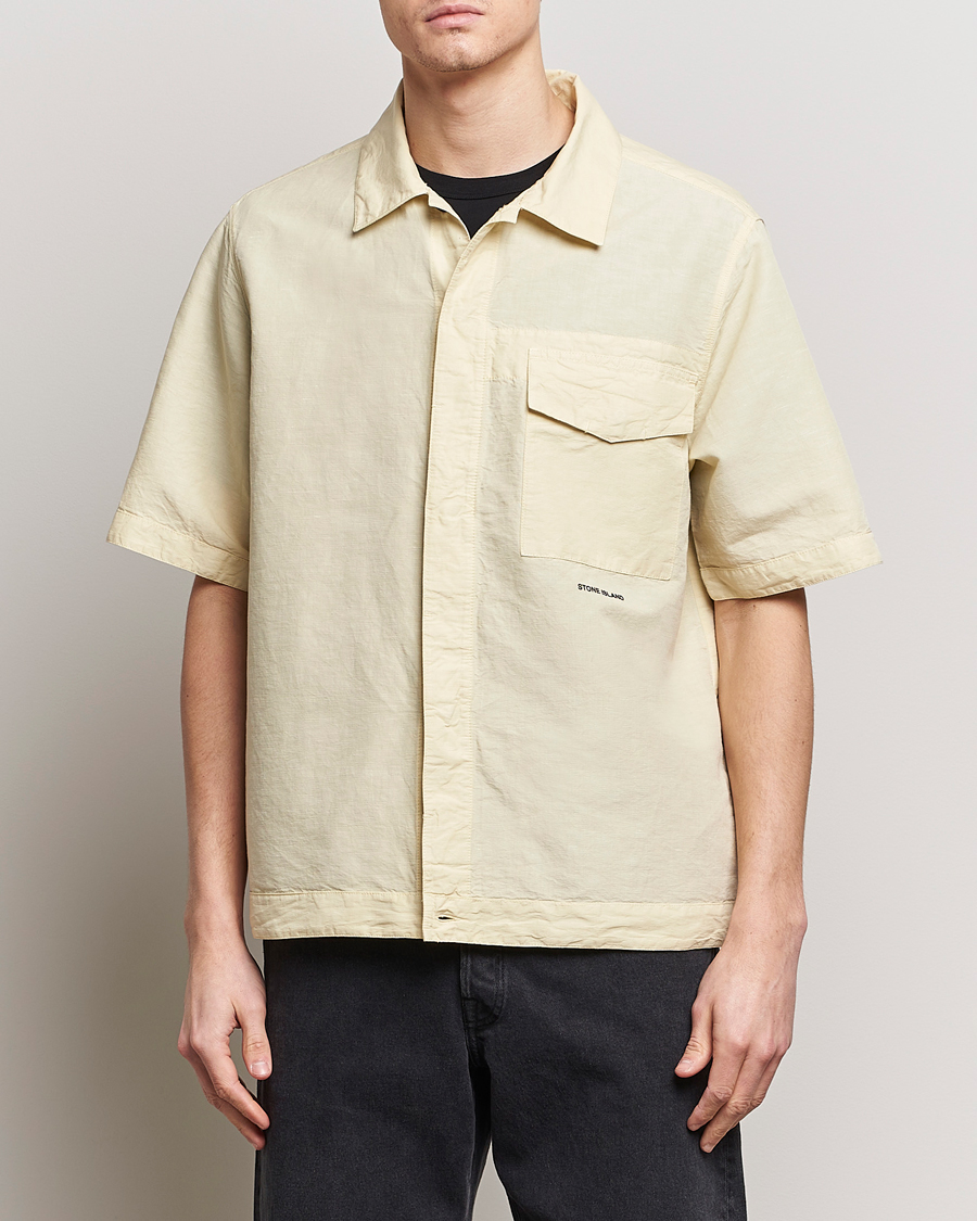 Uomini |  | Stone Island | Cotton/Hemp Short Sleeve Shirts Beige