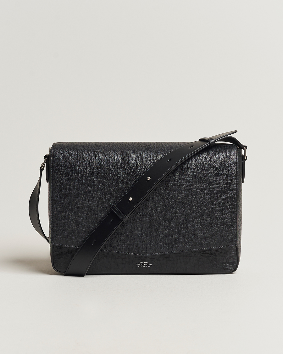 Uomini | Smythson Ludlow Messenger Bag Black | Smythson | Ludlow Messenger Bag Black