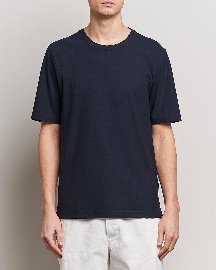 Uomini | Italian Department | Lardini | Ice Cotton T-Shirt Navy