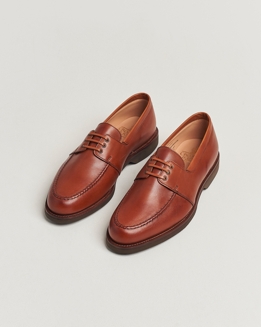 Uomini | Scarpe | Crockett & Jones | Falmouth Deck Shoes Tan Wax Calf