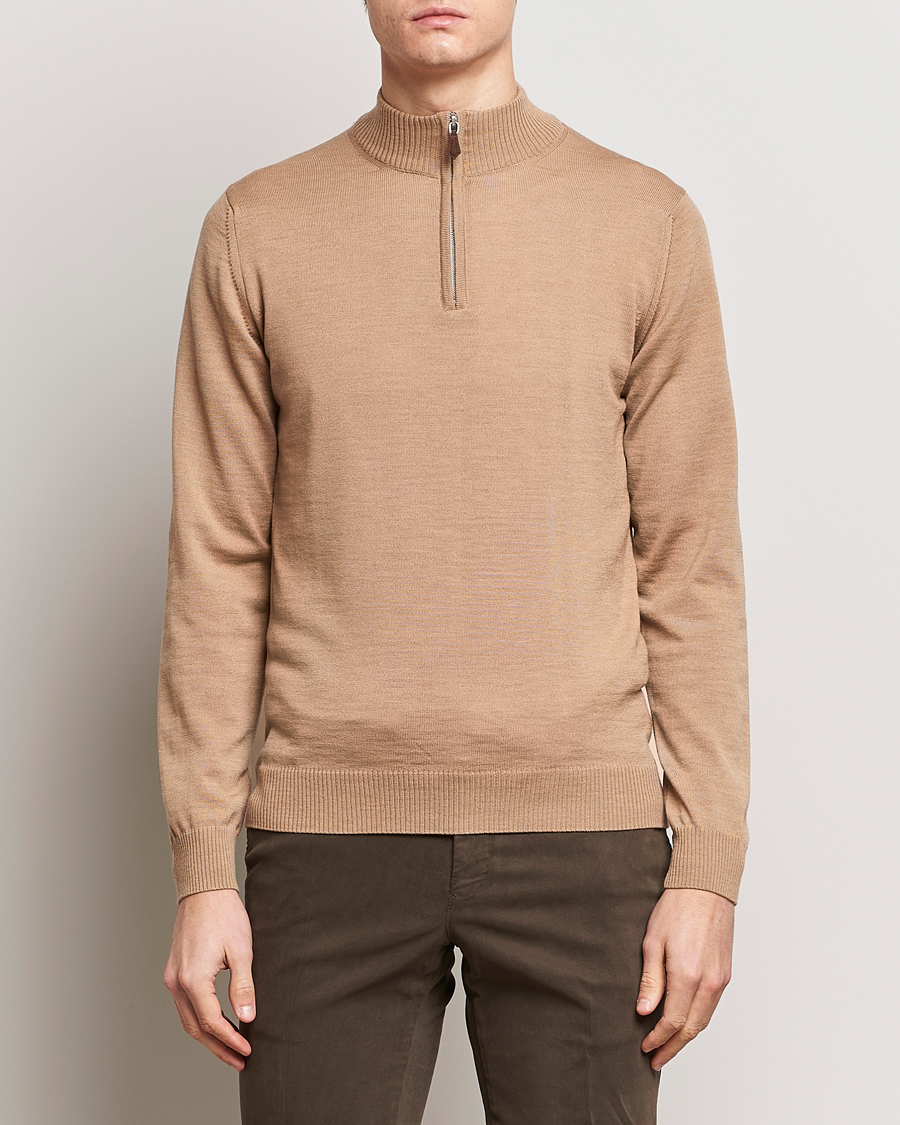 Uomini | 60% di sconto | Stenströms | Merino Wool Half Zip Sand