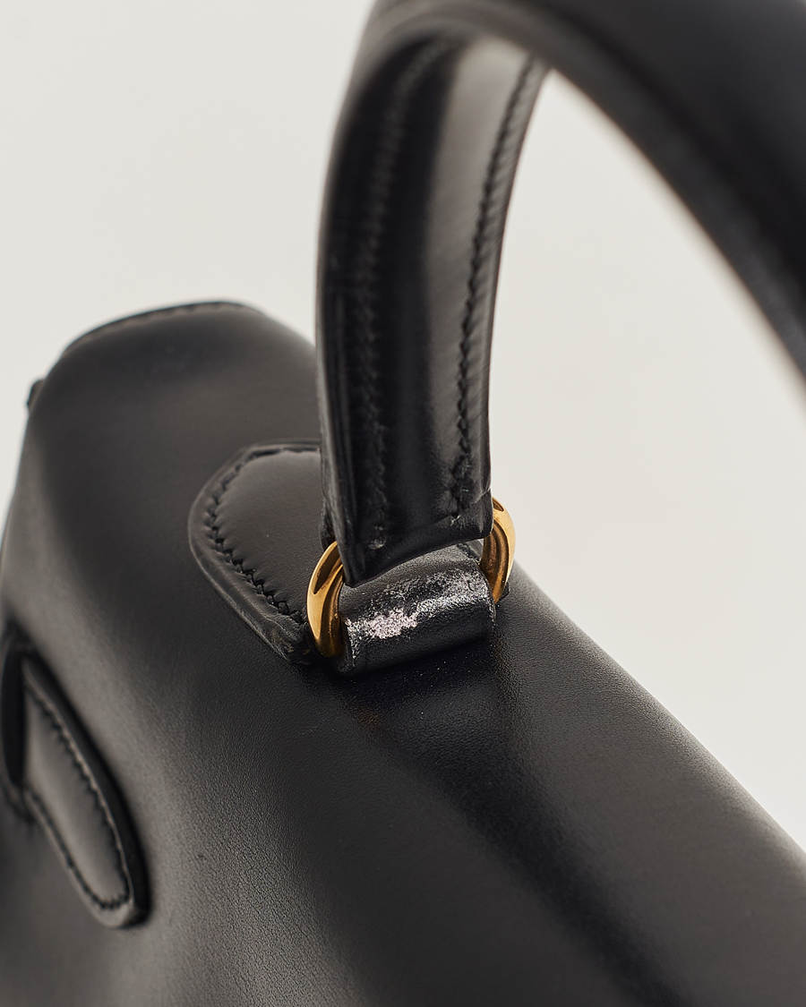 Uomini | Hermès Pre-Owned Kelly 35 Handbag Black | Hermès Pre-Owned | Kelly 35 Handbag Black