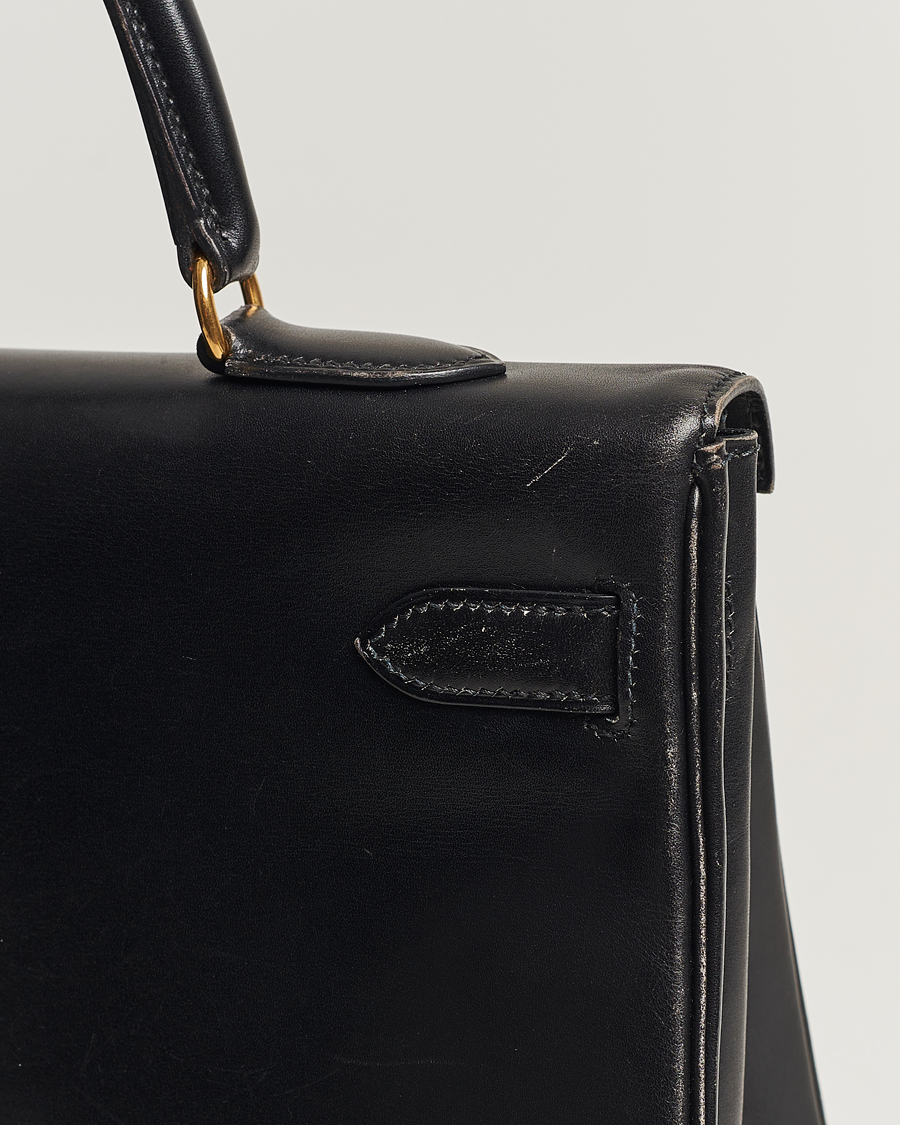 Uomini | Hermès Pre-Owned Kelly 35 Handbag Black | Hermès Pre-Owned | Kelly 35 Handbag Black