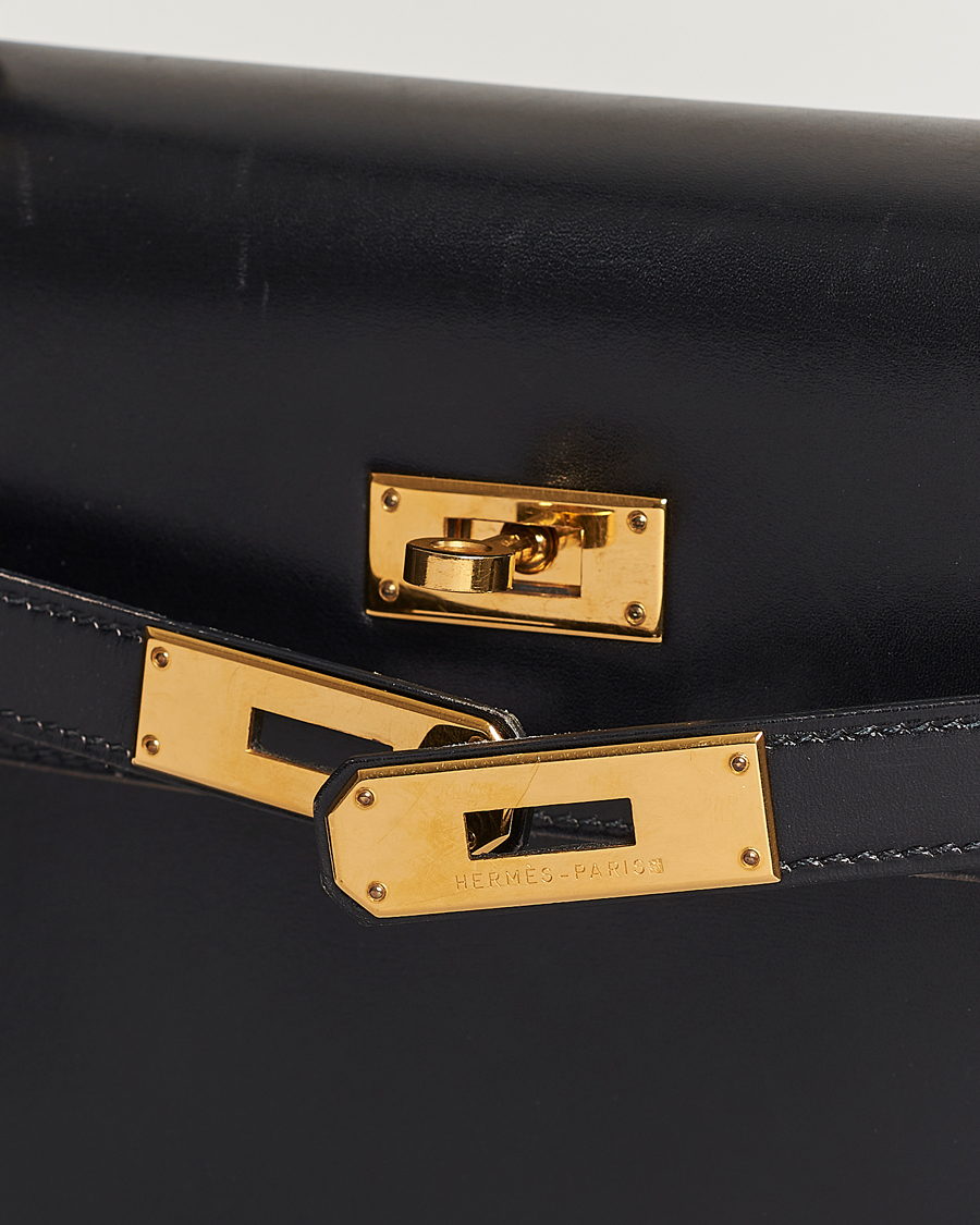 Uomini | Hermès Pre-Owned Kelly 35 Handbag Black | Hermès Pre-Owned | Kelly 35 Handbag Black