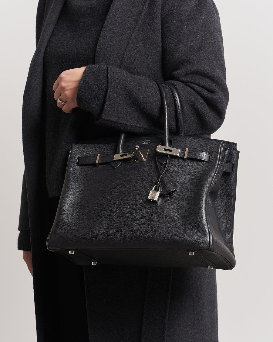 Uomini | Hermès Pre-Owned Birkin Bag 35 Togo Black | Hermès Pre-Owned | Birkin Bag 35 Togo Black