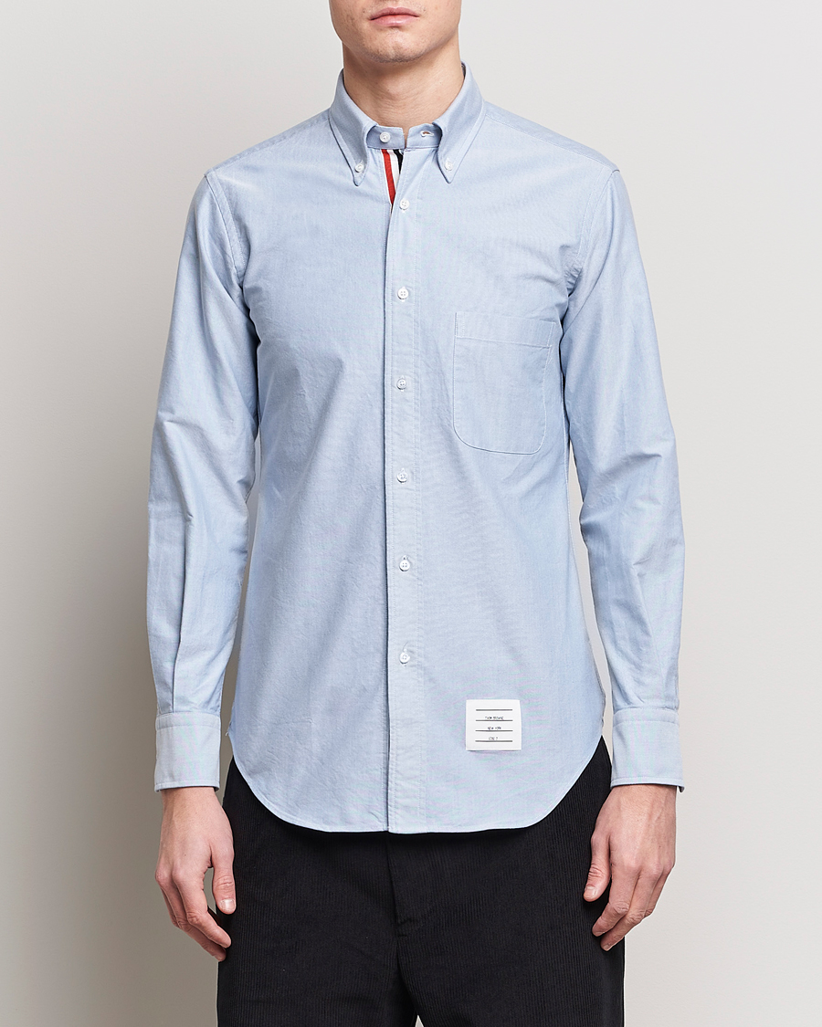 Uomini | Camicie | Thom Browne | Placket Oxford Shirt Light Blue