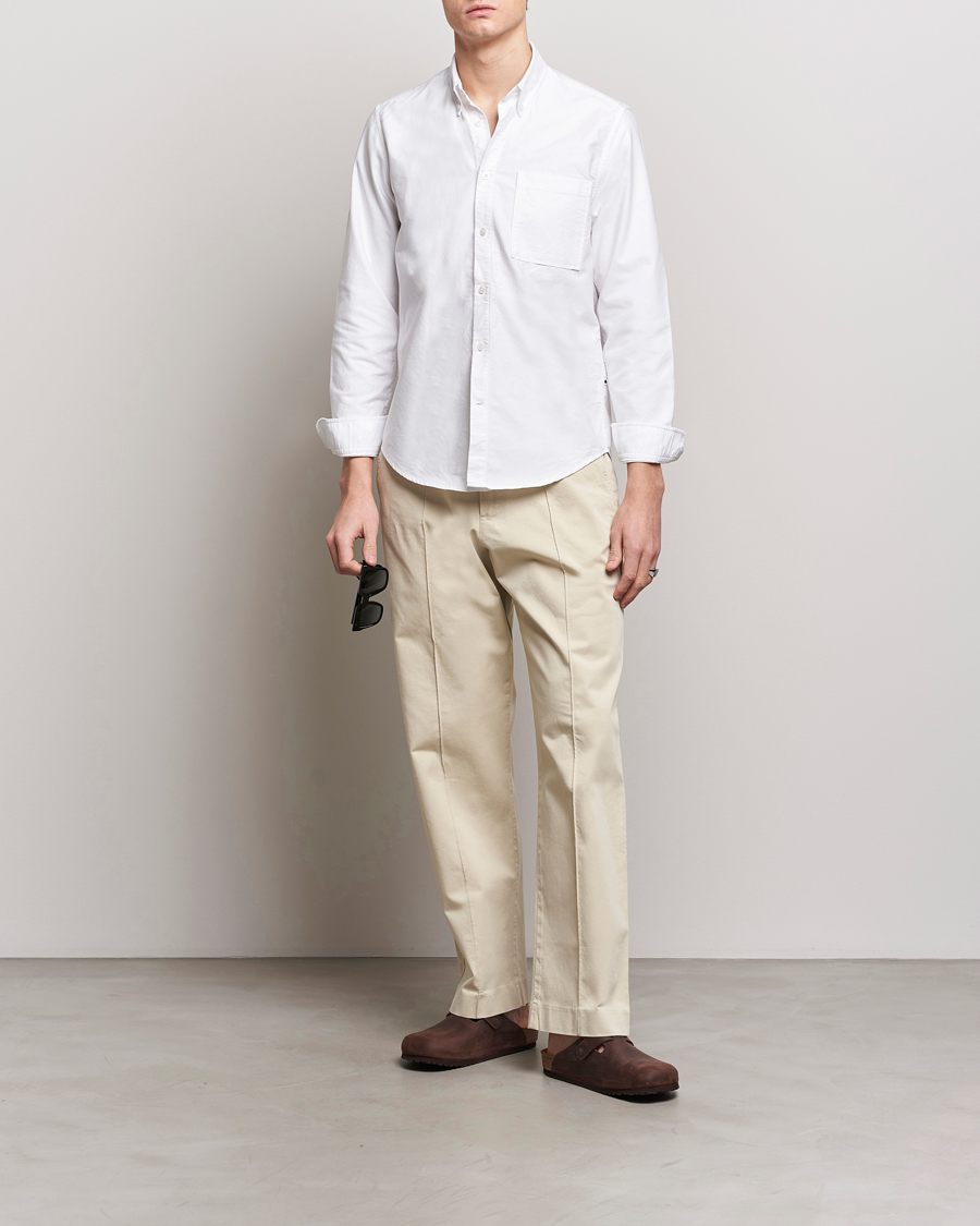 Uomini | Pantaloni | NN07 | Tauber Pleated Trousers Ecru