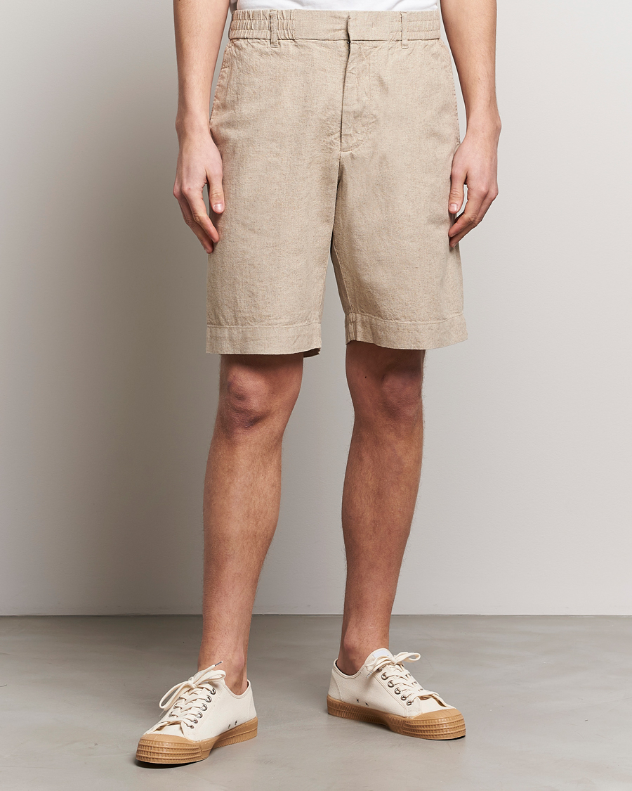 Uomini | Pantaloncini | NN07 | Billie Linen Shorts Oatmeal