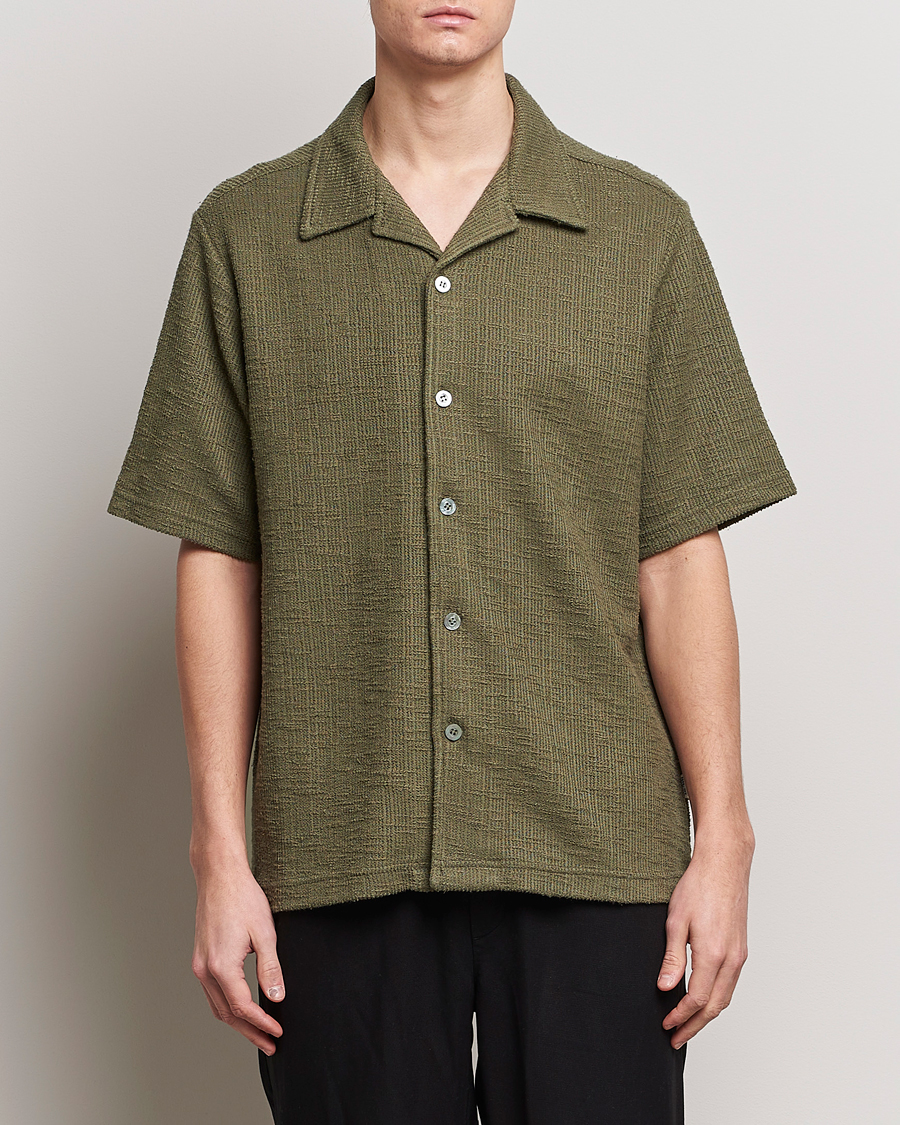 Uomini | Camicie a maniche corte | NN07 | Julio Short Sleeve Shirt Capers Green