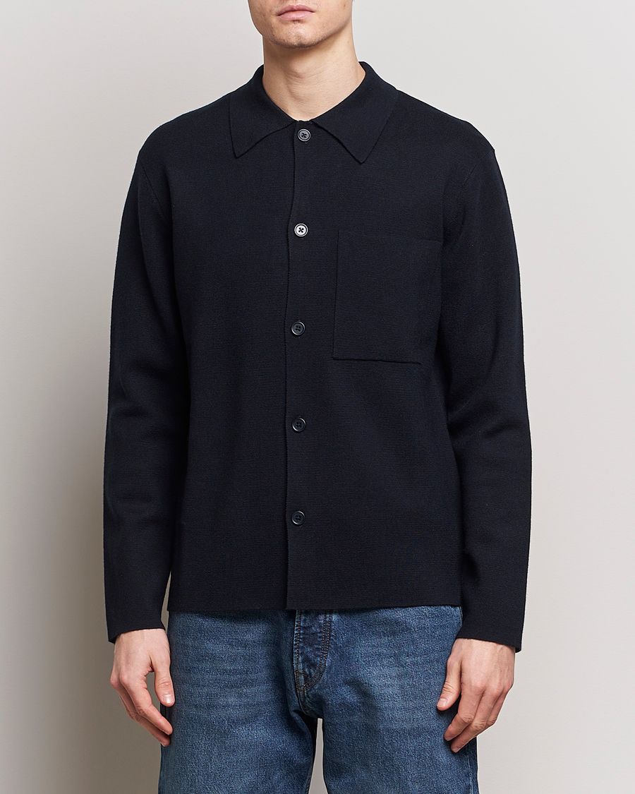 Uomini | Cardigan | NN07 | Jonas Cotton/Modal Cardigan Navy Blue