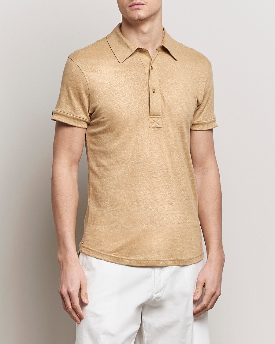 Uomini | Reparti | Orlebar Brown | Sebastian Linen Polo Biscuit